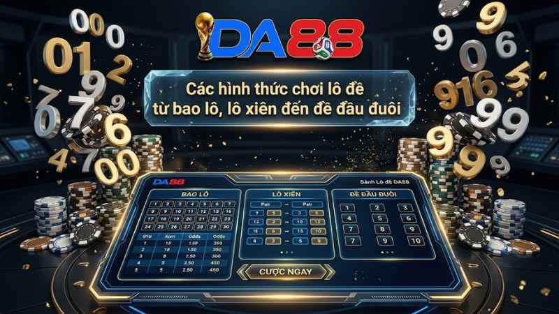 Các loại hình xổ số phổ biến tại sảnh Lô đề DA88