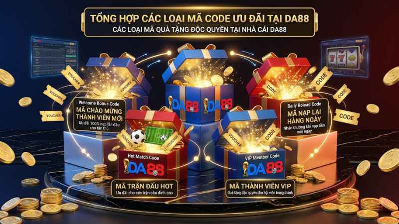 Các loại mã quà tặng độc quyền tại Nhà cái DA88