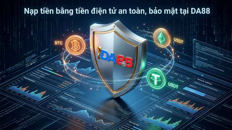 Nạp tiền bằng tiền điện tử an toàn, bảo mật tại DA88