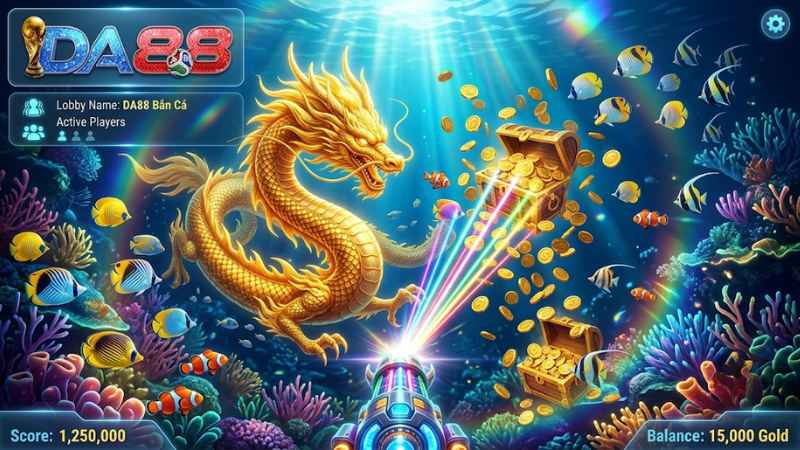 Sảnh Bắn Cá DA88 với đồ họa 3D cực kỳ sắc nét