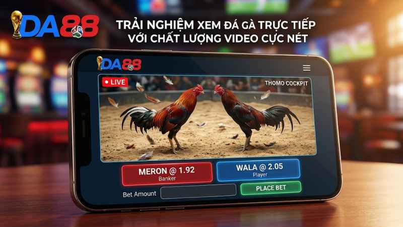 Sảnh Đá Gà DA88 phát sóng trực tiếp từ trường gà Thomo